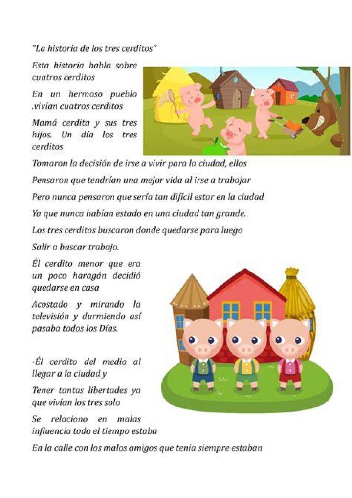 ¿Cuál es la historia de los tres cerditos?