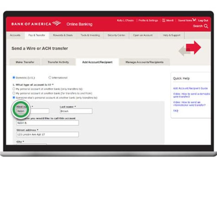 How do I make a payment to Bank of America?