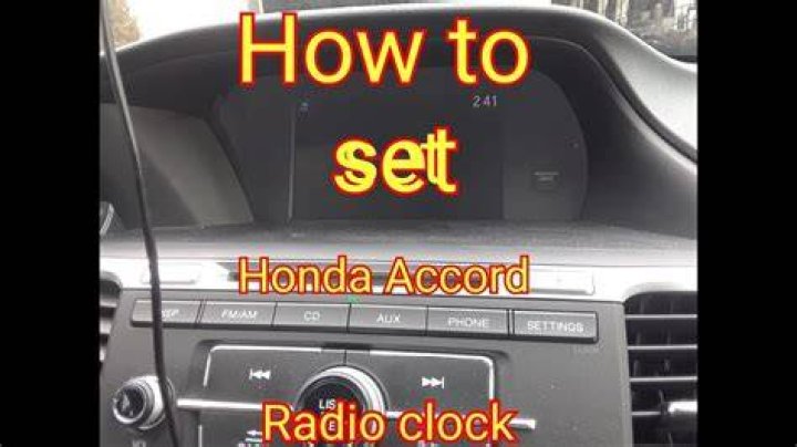 How do you change the clock on a 2006 Honda Accord?