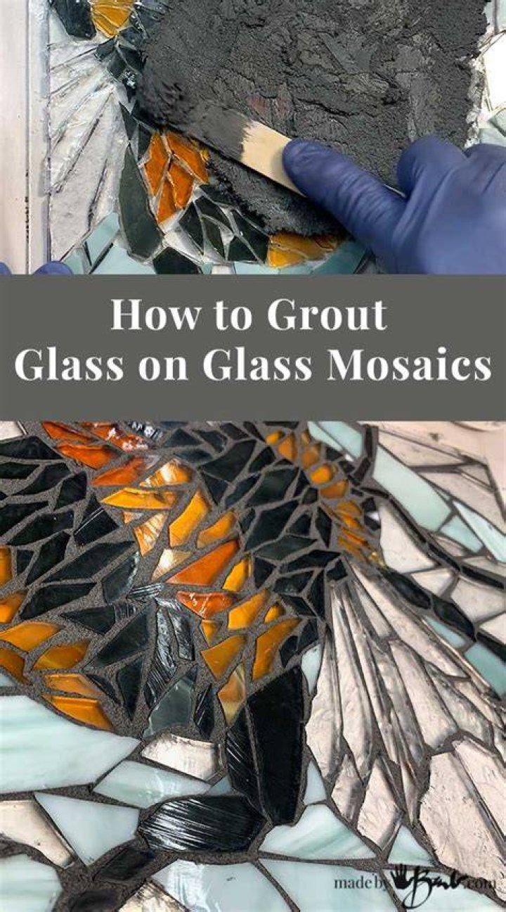 How do you grout glass on a glass mosaic?