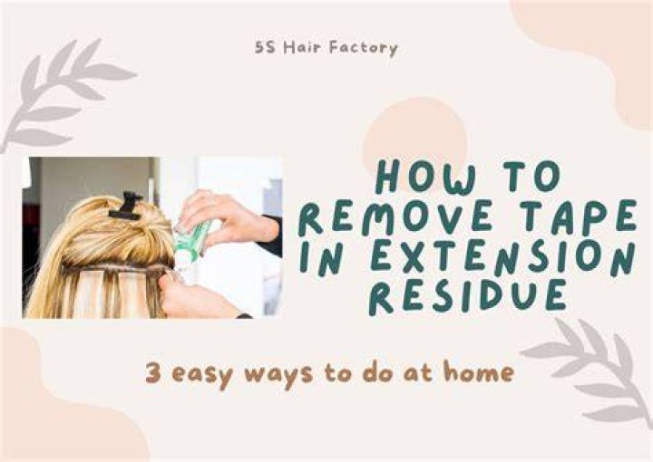 How do you remove tape in extension residue?