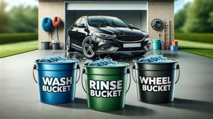 How do you wash a car with a bucket?