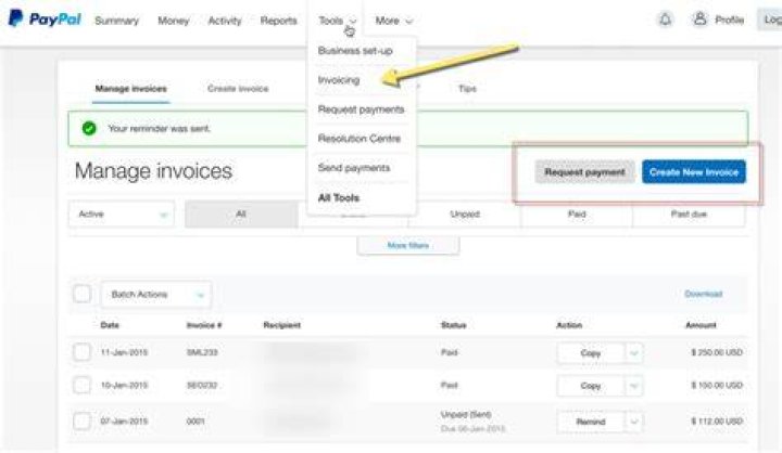 Is a PayPal money request the same as an invoice?