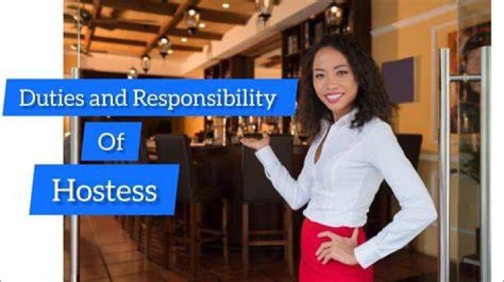 What are the duties of a hostess in a restaurant?