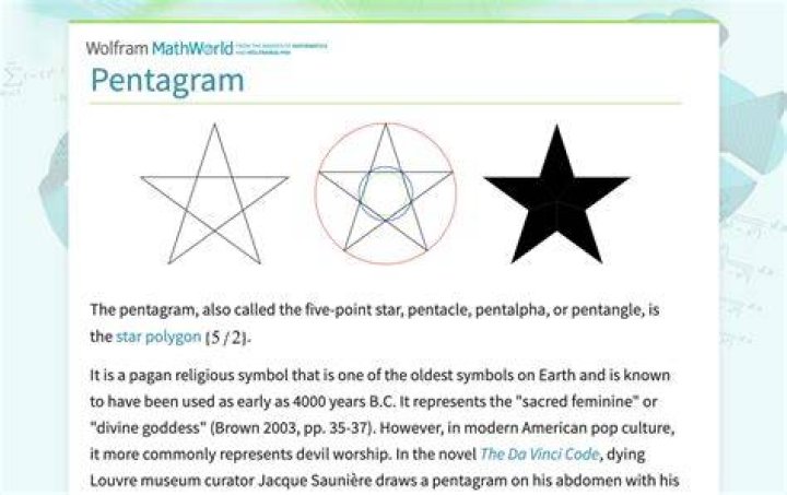 What does a 5 star pentagram mean?
