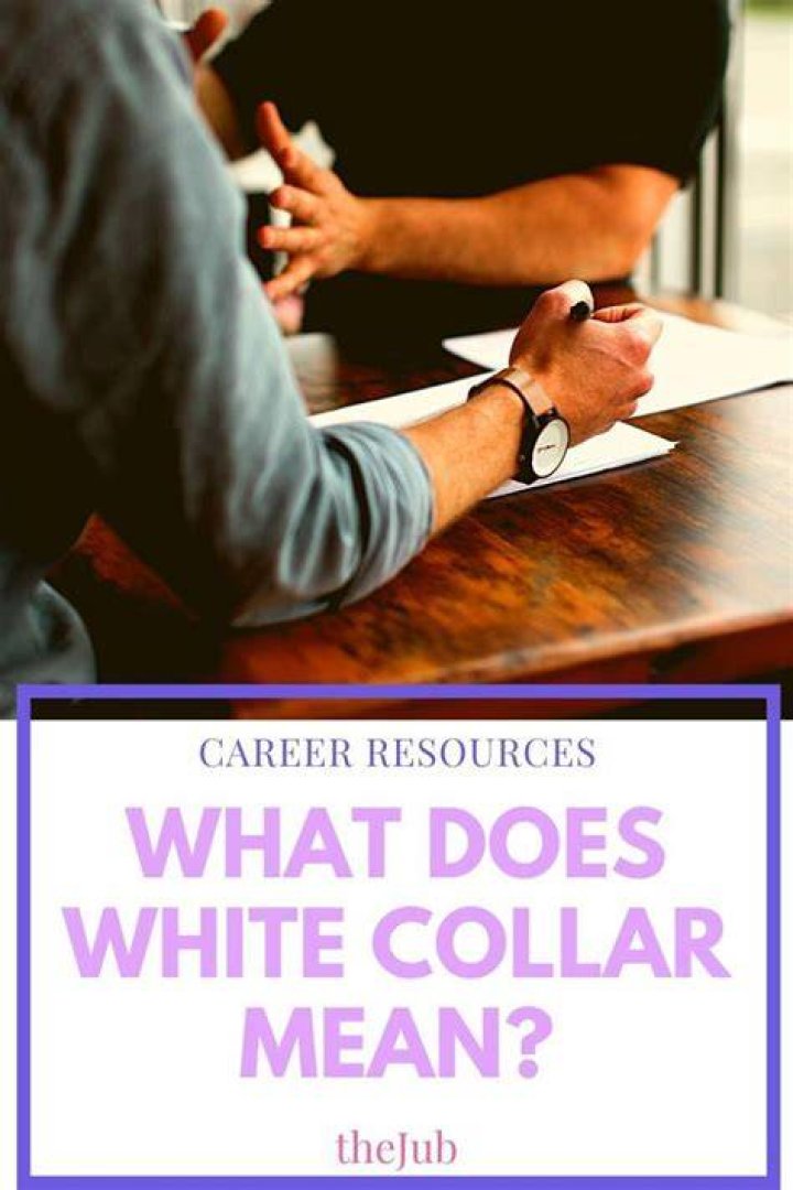 What does a white collar job mean?