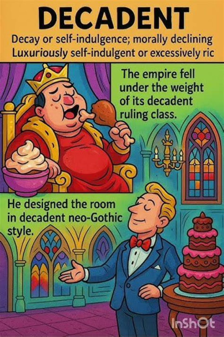 What is the meaning of decadent?